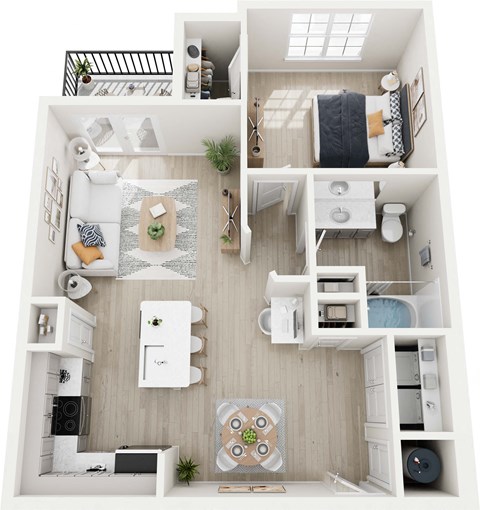 a 2 bedroom floor plan of a house with a bathroom and a living room